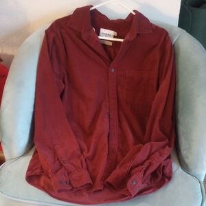 Croft & Barrow Men's Burgundy Corduroy Shirt